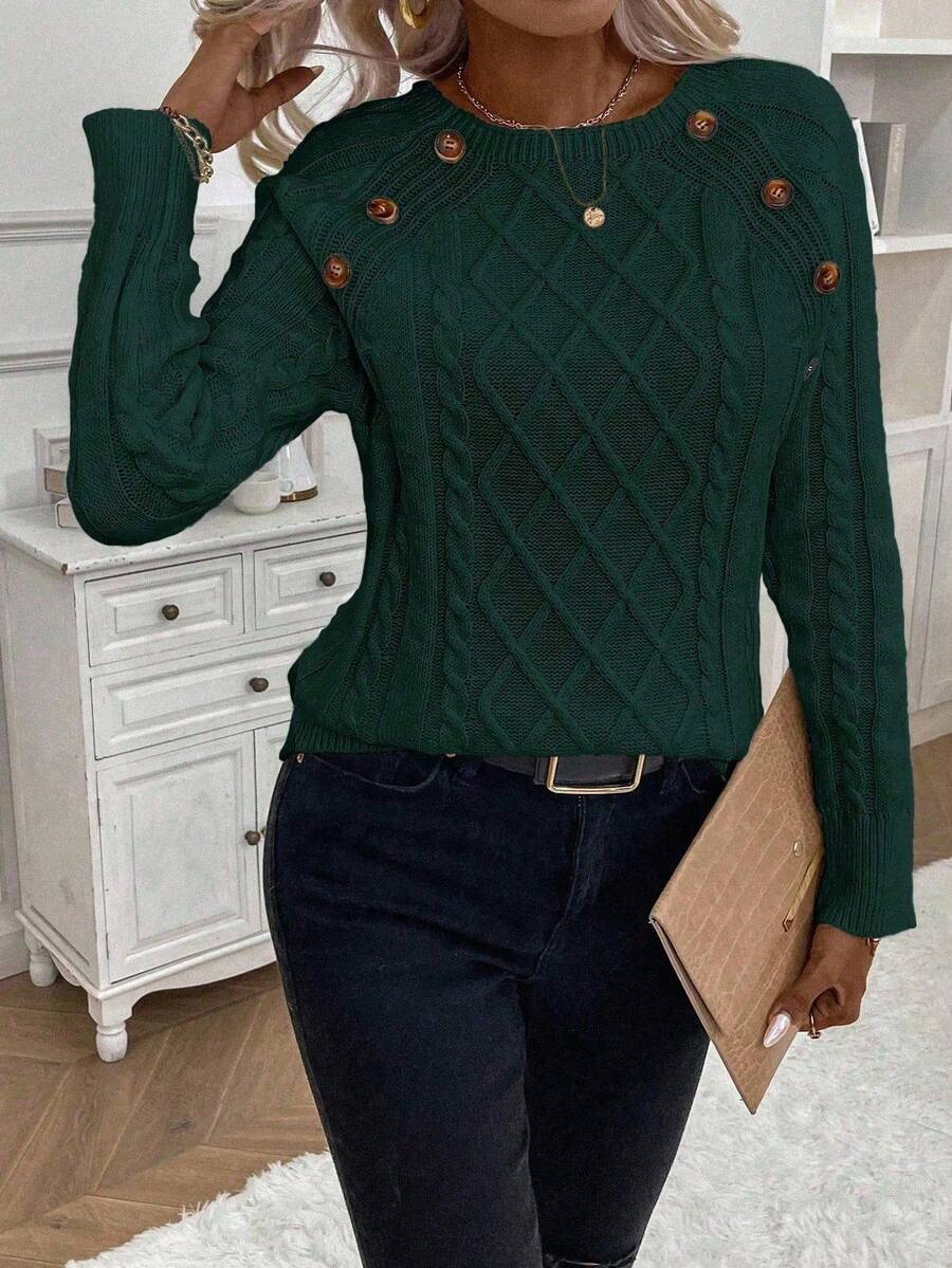 Clara | Genser med Knapper for Damer