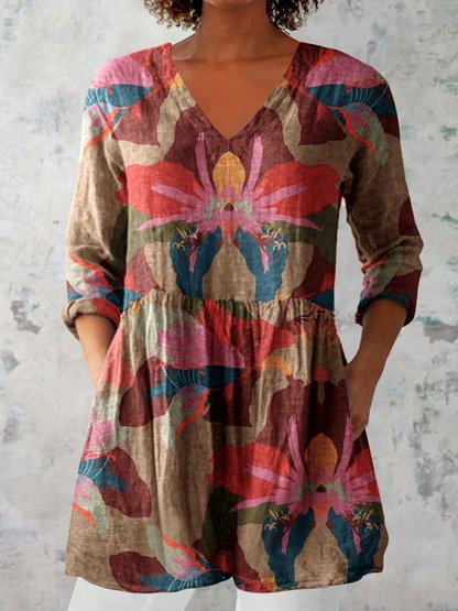 Harmoni | Lang V-hals bluse