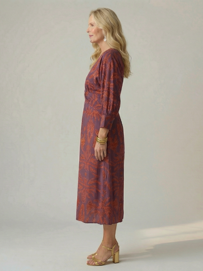 Lune | Naturlig Wrap Midi Kjole