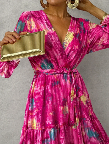 Sage | Blomstrete Innpakningskjole