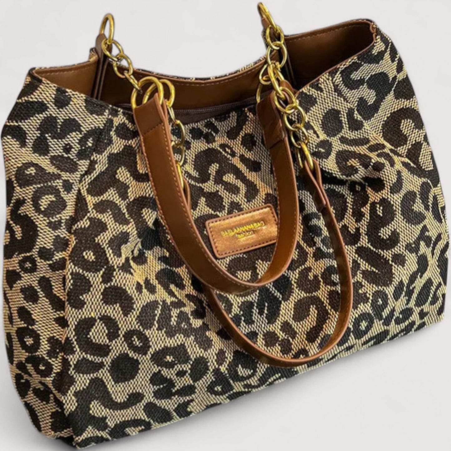 Lévrier – Leopard Canvas Handleveske