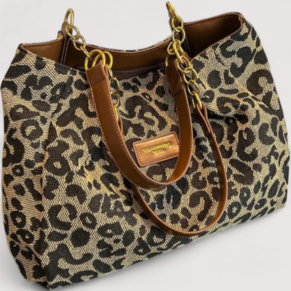 Lévrier – Leopard Canvas Handleveske