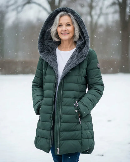 Olivia™ | Ruted A-Linje Vinterjakke