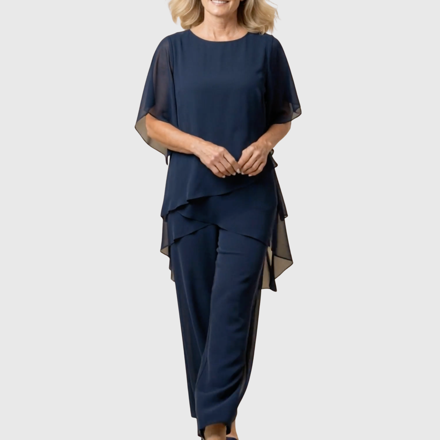 Linda | Dress med draperte palazzo-bukser
