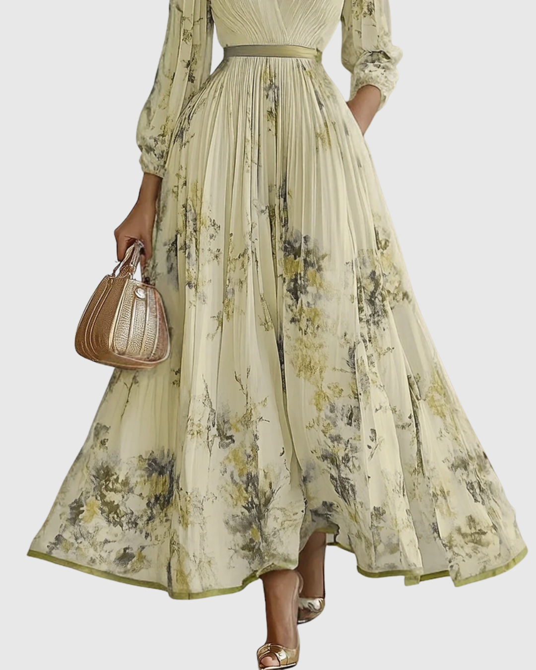Siena™ | Elegant Plissé Maxi Kjole
