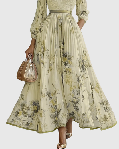 Siena™ | Elegant Plissé Maxi Kjole