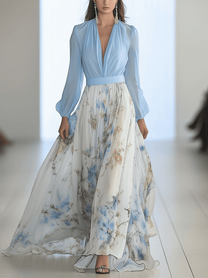 Peniel™ | Elegant Blomster Maxi Kjole