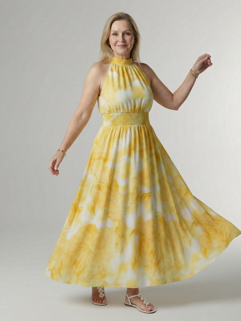 Sylin | Samlet Halter Midi Kjole