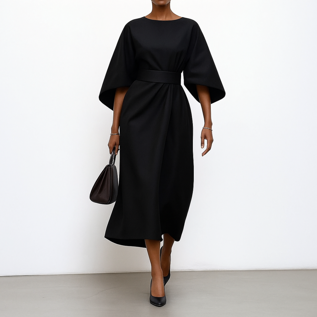 Eldra™ | Maxi-kjole med flaggermuserm