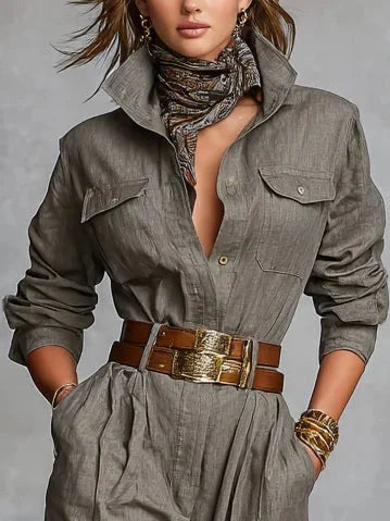 Megan | Jumpsuit i lin og bomull