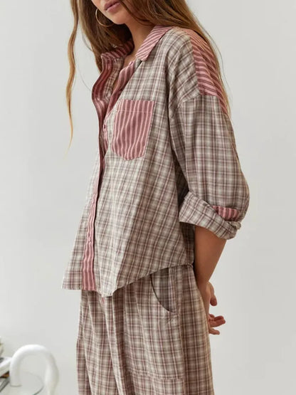 Sophie™ | To-delt rutete pysjamas