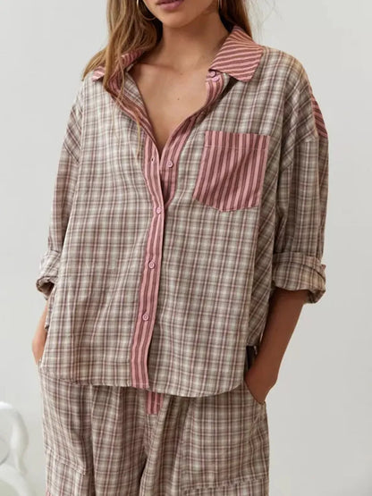 Sophie™ | To-delt rutete pysjamas