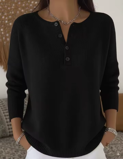 Vera | Elegant Genser med Knapper
