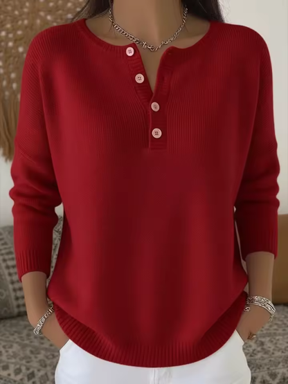 Vera | Elegant Genser med Knapper