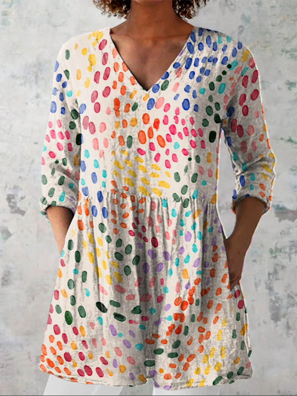 Bernadette | Lang V-hals bluse
