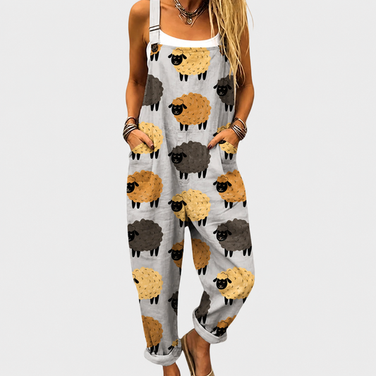 Comfortable Printed Dungarees