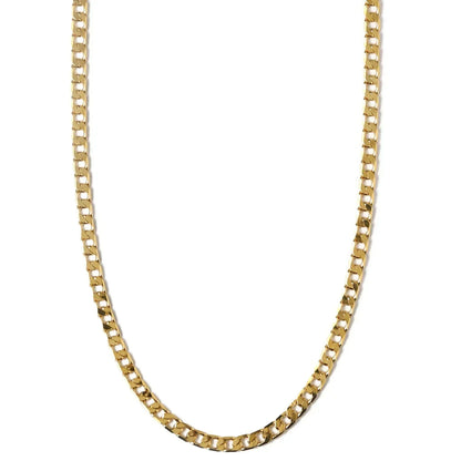 Vintage Flat Link Curb Chain Necklace