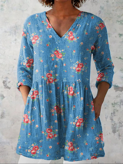 Mabel | Lang V-hals bluse