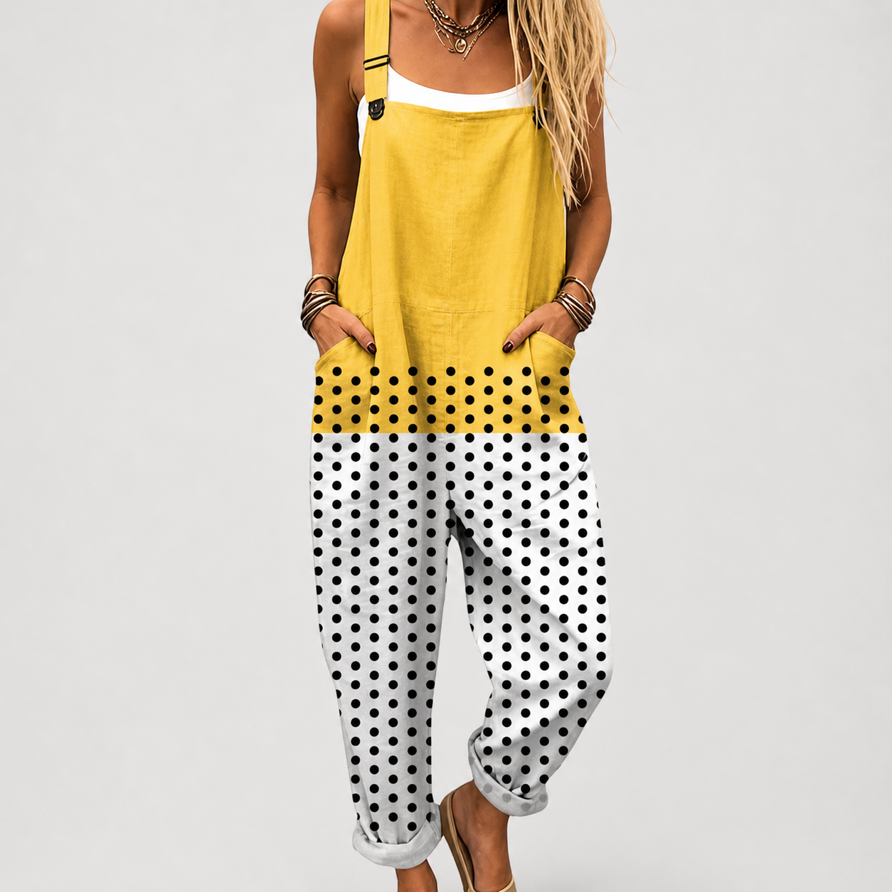 Comfortable Printed Dungarees