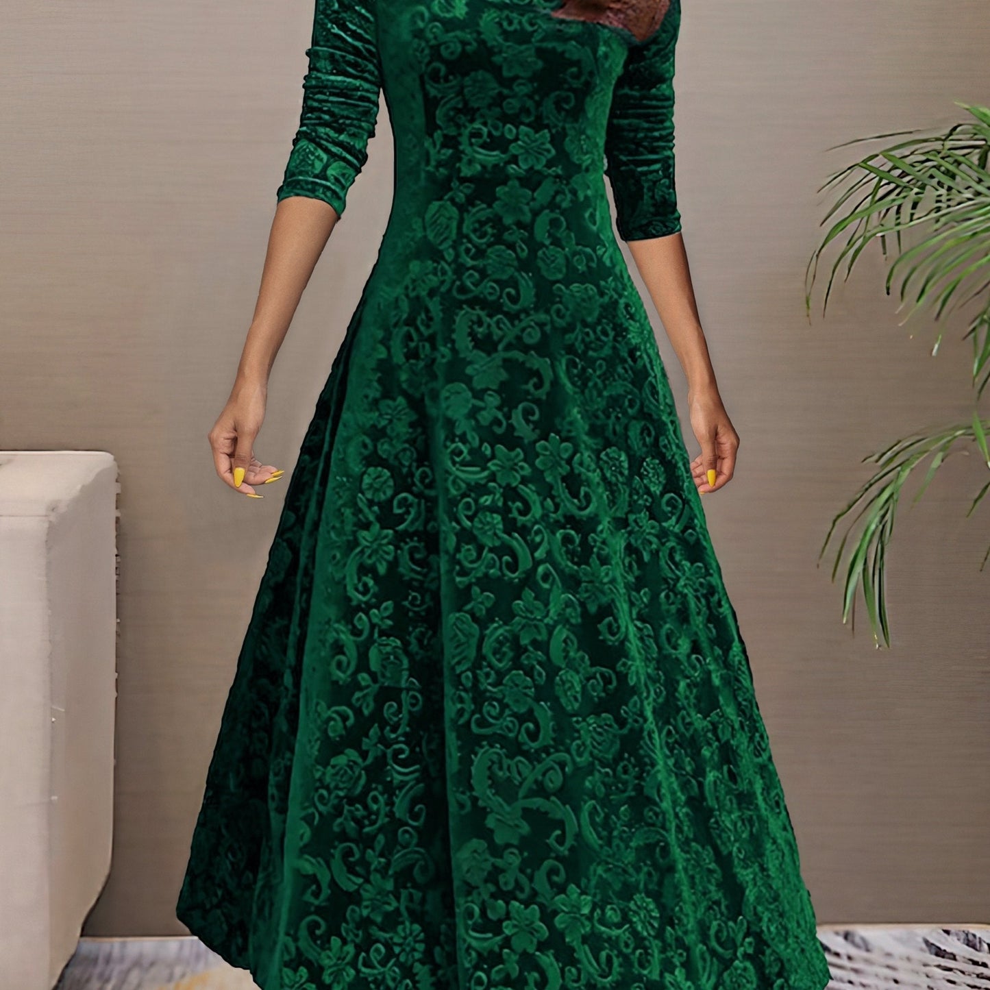 Denise | Fløyels elegant kjole