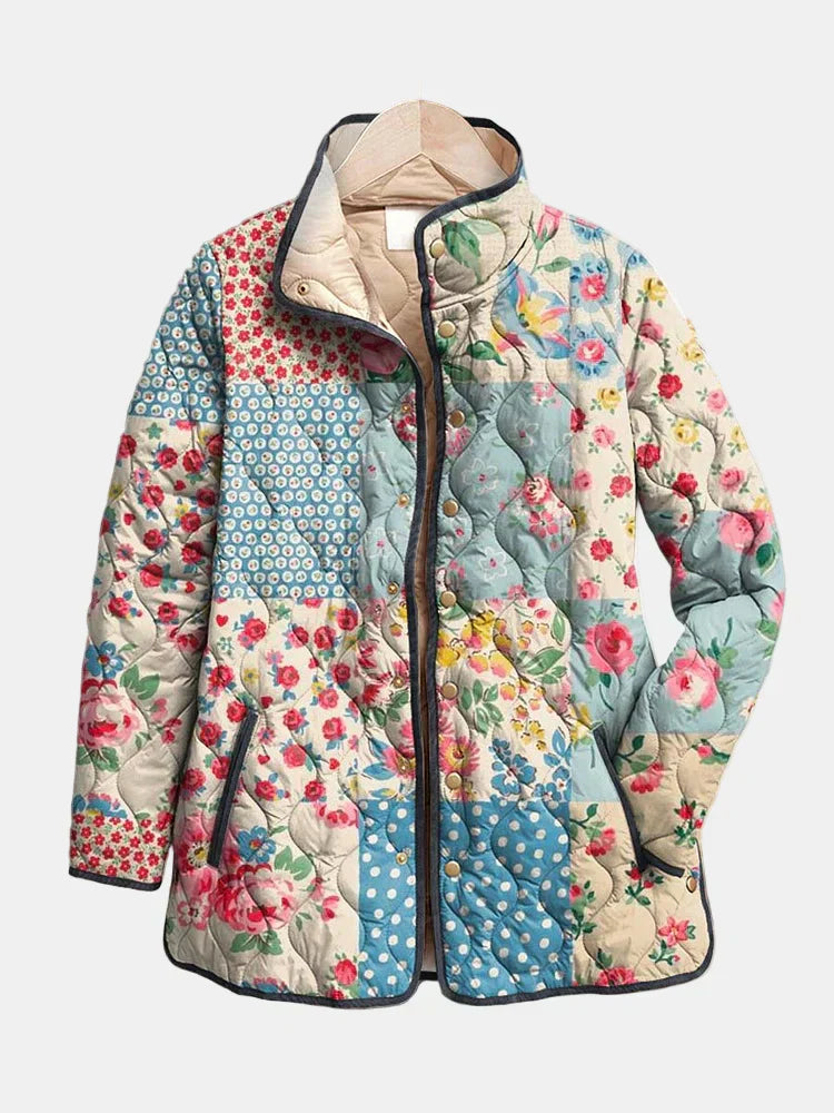 Zarae | Sjarmerende Blomstrete Quiltet Jakke for Damer