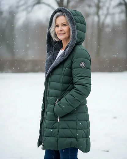 Olivia™ | Ruted A-Linje Vinterjakke