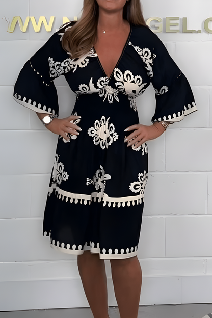 IVY™ | Boho Kjole Midi Uanstrengt Eleganse & Stil