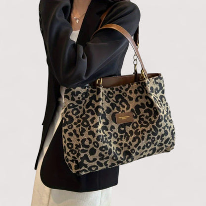 Lévrier – Leopard Canvas Handleveske
