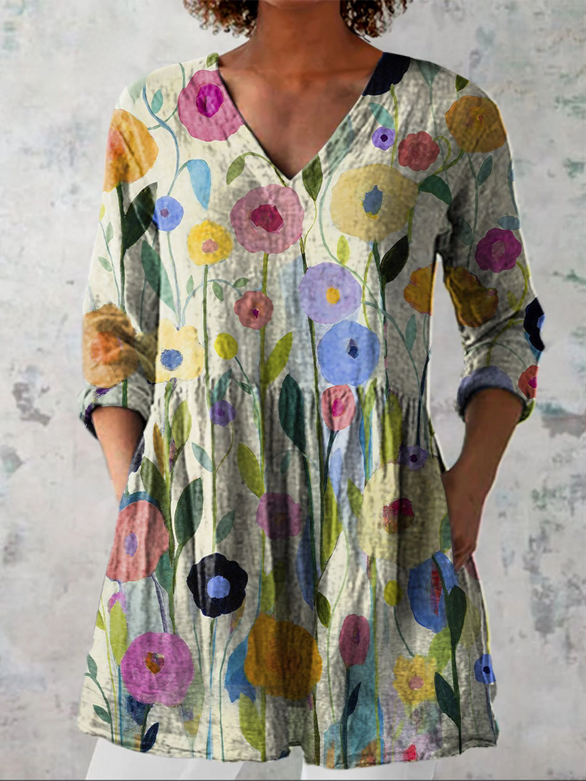 Blaire | Lang V-hals blouse