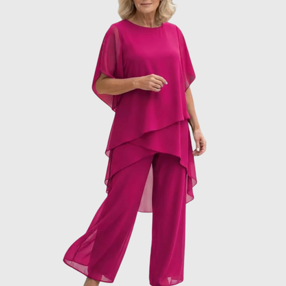 Linda | Dress med draperte palazzo-bukser