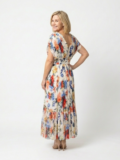 Savannah | Blomstrete Plisserte Midi