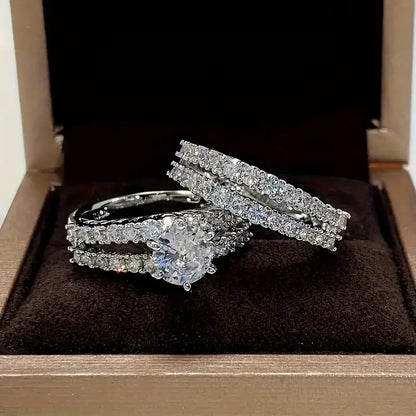Elegant Evig Stråling Ring Sett