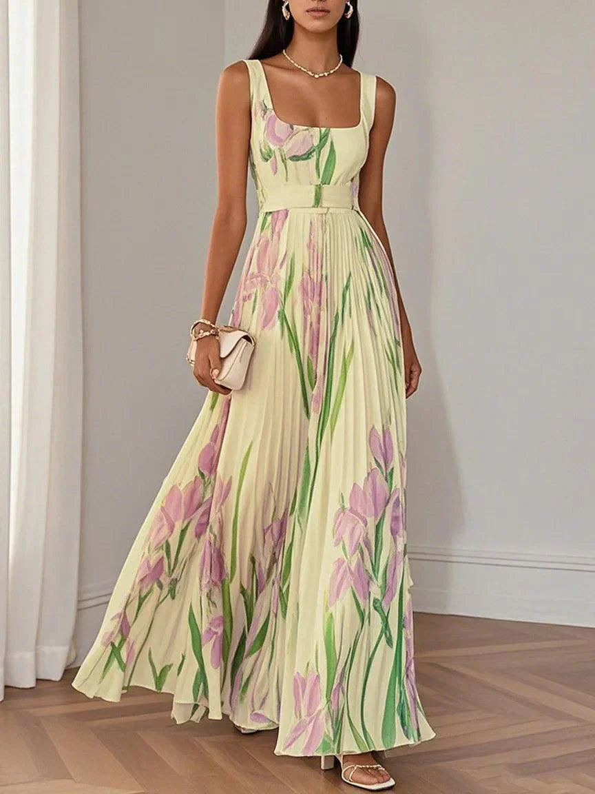Yara™ | Maxikjole i plissé chiffon