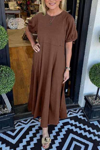 ODETTE | Puff-Erme Maxi for Flatterende Eleganse og Komfort