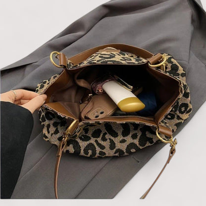 Lévrier – Leopard Canvas Handleveske