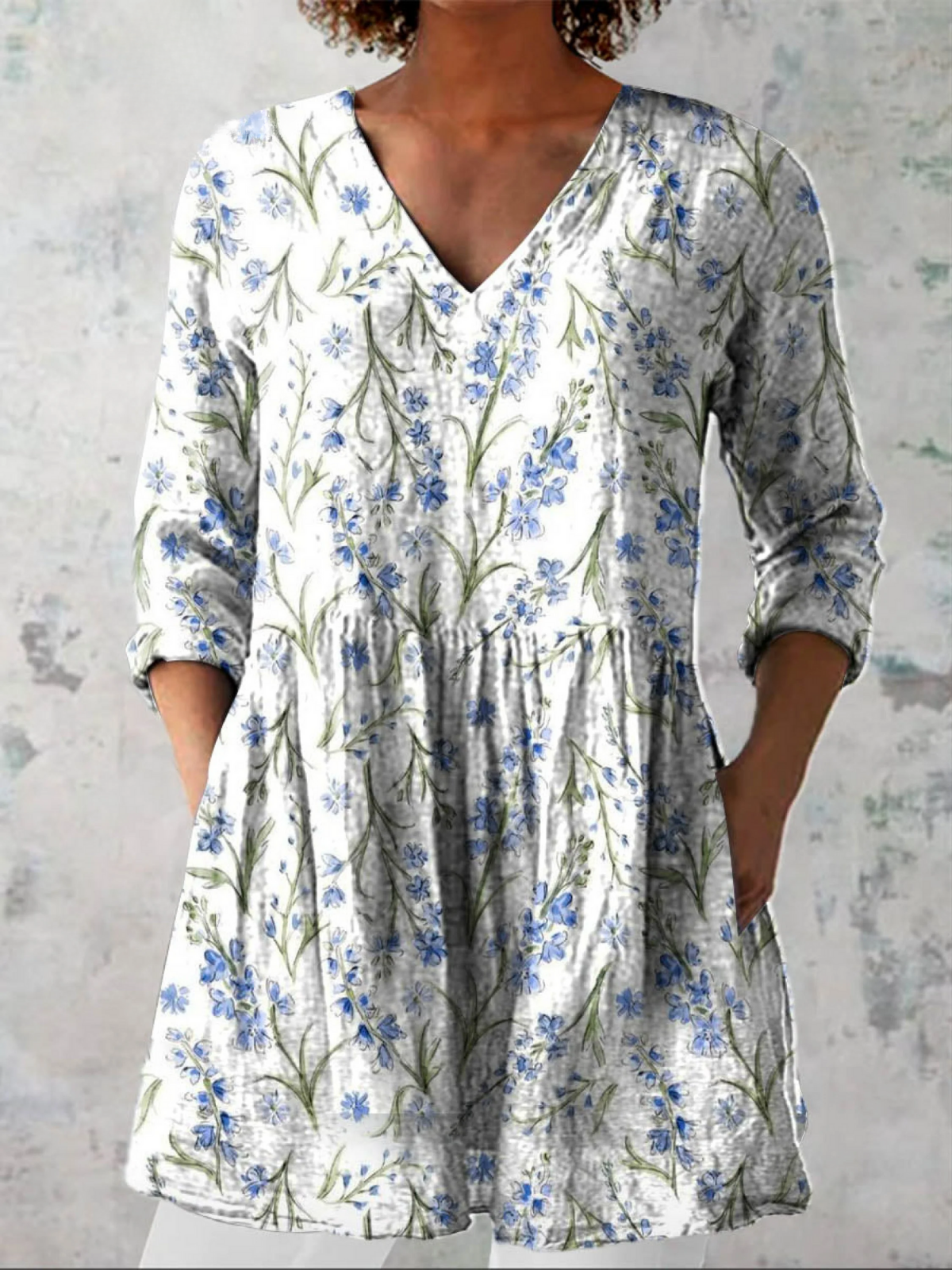 Kara | Lang V-hals bluse