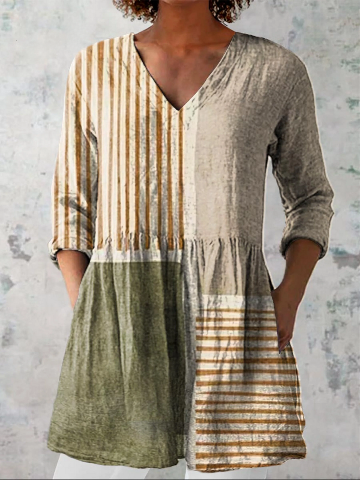 Halley | Lang V-hals bluse
