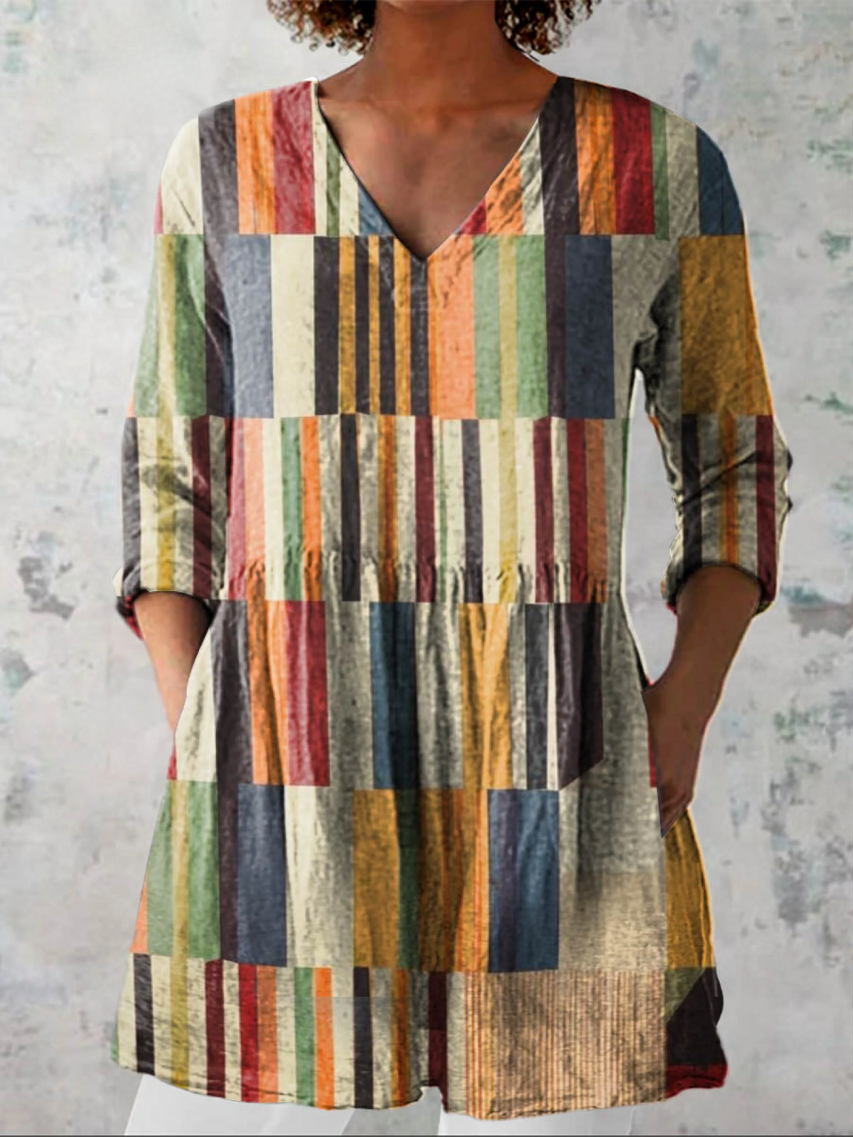 Farrah | Lang V-hals bluse