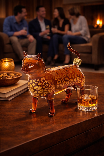 Whiskeyflaske – Leopardkatt-utgave