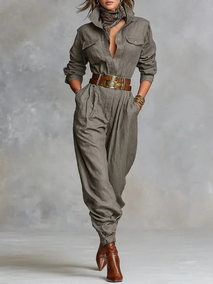 Megan | Jumpsuit i lin og bomull