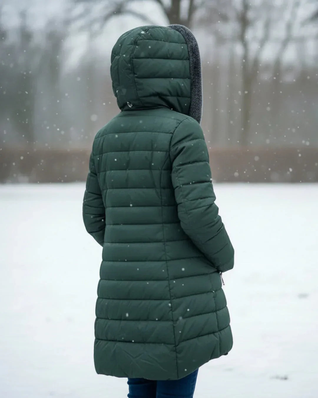 Olivia™ | Ruted A-Linje Vinterjakke