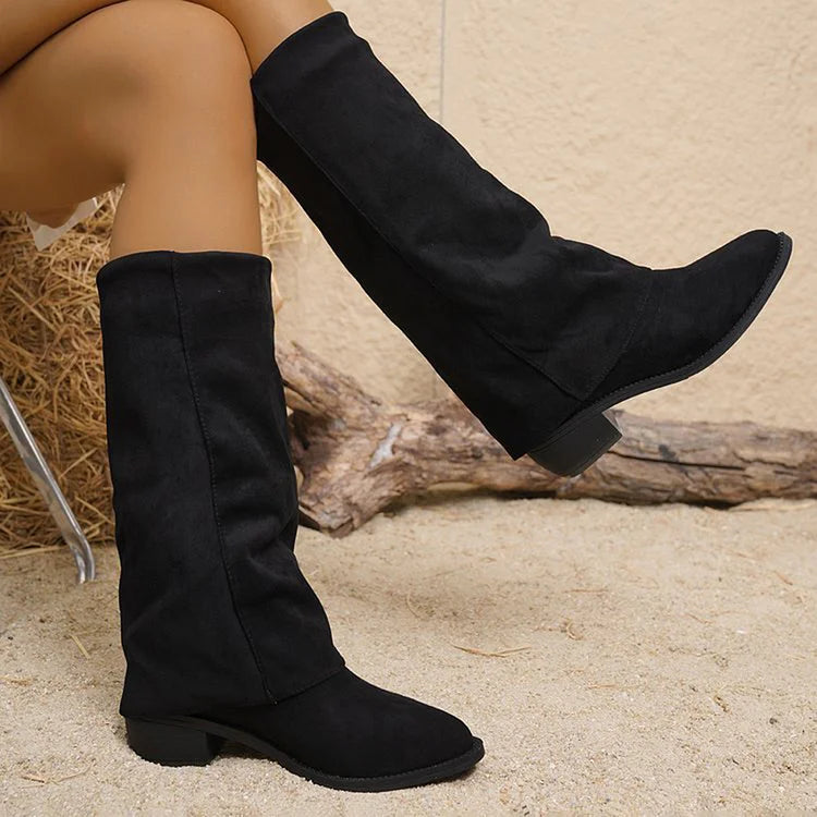 Noémie™ | Høye Suede Støvler