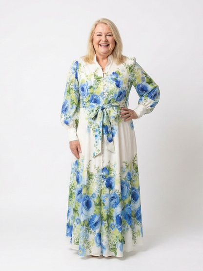 Harper | Knappefront Blomster Maxi