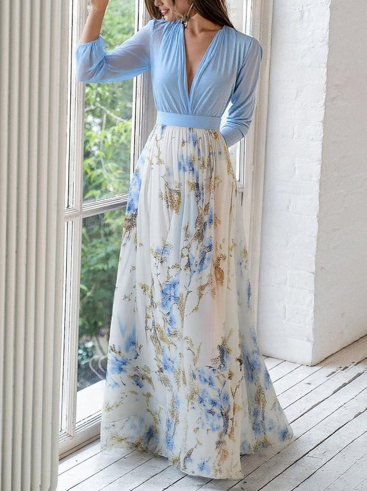 Peniel™ | Elegant Blomster Maxi Kjole
