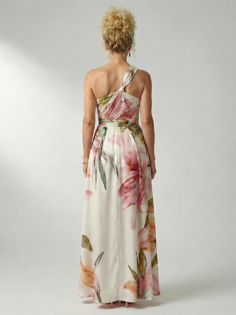 Amiel | Lys Blomstret Maxi Kjole