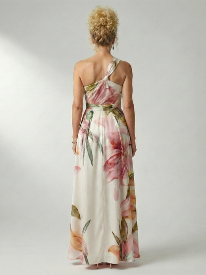 Amiel | Lys Blomstret Maxi Kjole