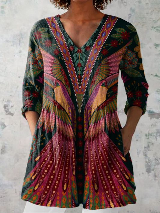 Adrianna | Lang V-hals bluse