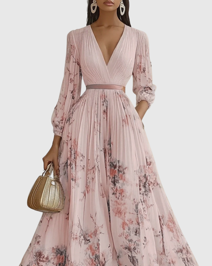 Siena™ | Elegant Plissé Maxi Kjole
