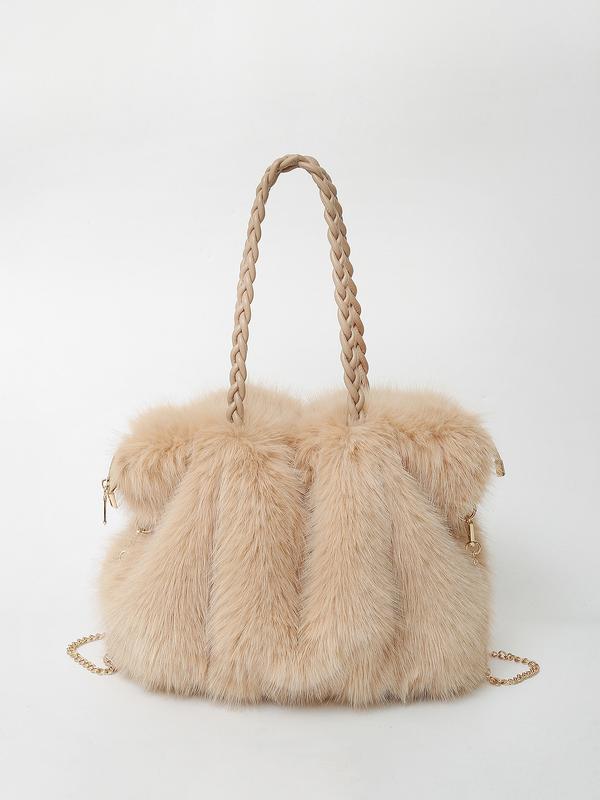 Charlotte - Allsidig Plysj Fløyel Skulder Tote Bag