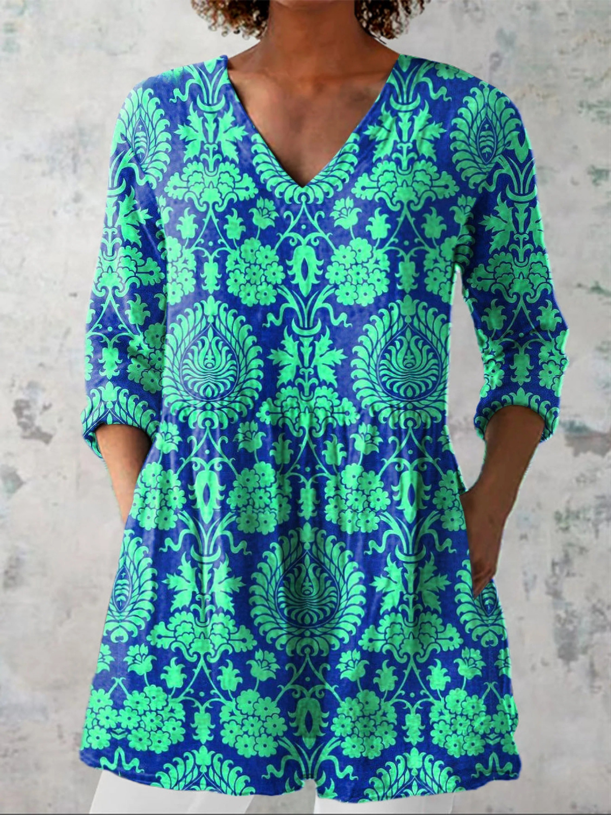 Beatrix | Lang V-hals bluse